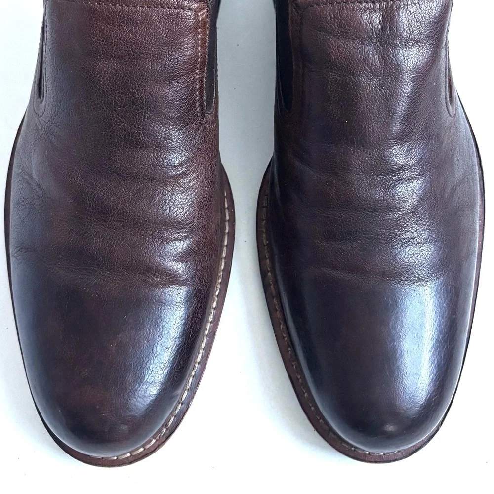 Cole Haan Goring Padded Heel Loafer Dress Shoes Slip On Brown Leather Size 10.5M